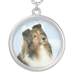 Shetland Sheepdog Silver Plated Necklace