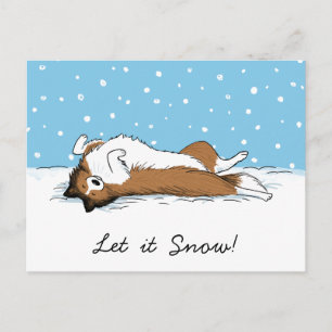 Shetland Sheepdog Snow Dog - Sheltie Holiday
