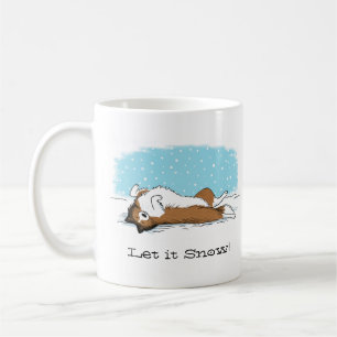 Shetland Sheepdog Snow Dog Sheltie Winter Holiday Coffee Mug