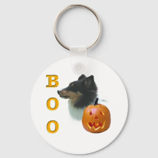 Shetland Sheepdog (tri color) Boo Keychain
