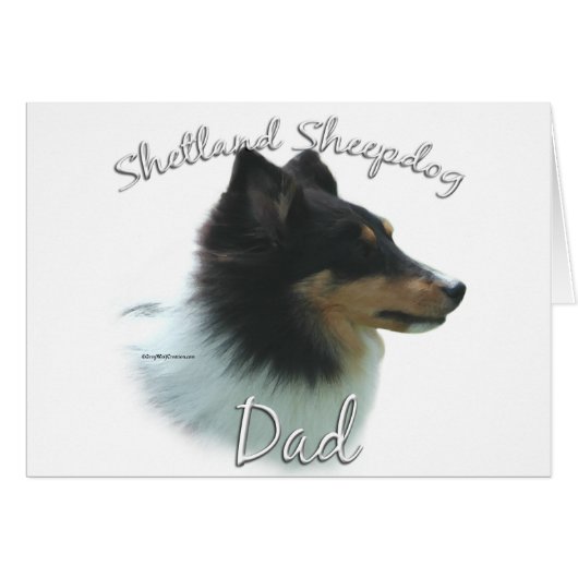 Shetland Sheepdog (tri) Dad 2 Cards (Front Horizontal)