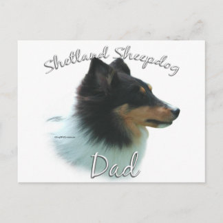 Shetland Sheepdog (tri) Dad 2 Postcard