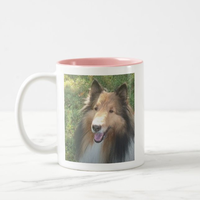 Shetland Sheepdog Two-Tone COFFEE MUG (Left)