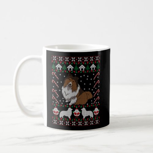Shetland Sheepdog Ugly Christmas Sheltie Holiday D Coffee Mug