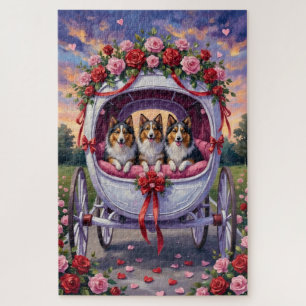 Shetland Sheepdog Valentine's Day Jigsaw Puzzle