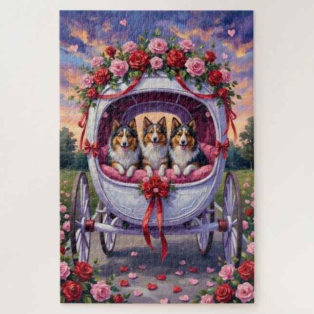 Shetland Sheepdog Valentine's Day  Jigsaw Puzzle (Vertical)