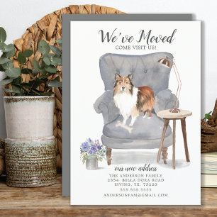 Shetland Sheepdog We've Moved Moving Announcement