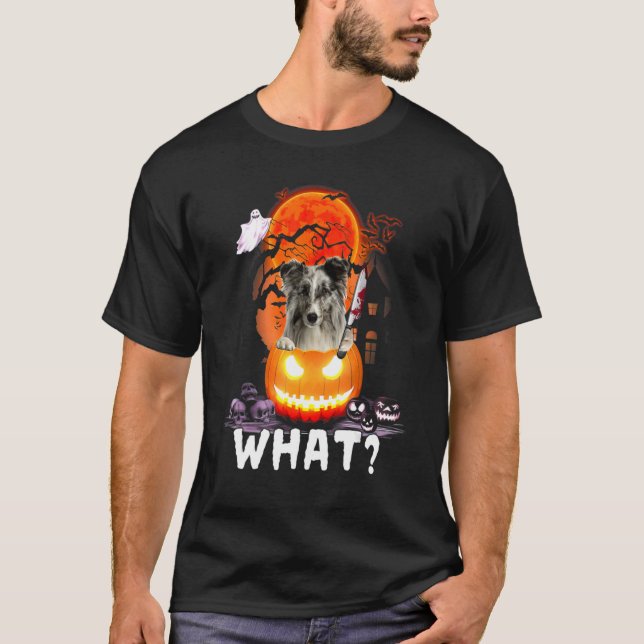 Shetland Sheepdog What  Shetland Sheepdog With Kni T-Shirt (Front)