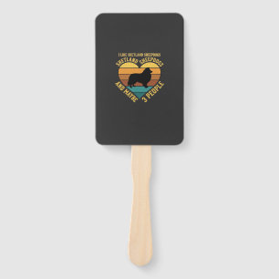Shetland Sheepdogs Retro Heart Dog Lover Hand Fan