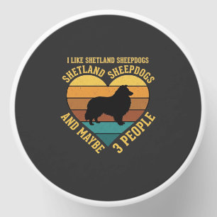 Shetland Sheepdogs Retro Heart Dog Lover Mini Candle Favors