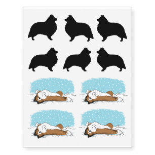 Shetland Sheepdogs Temporary Tattoos