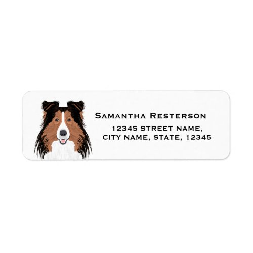 shetland terrier return address labels
