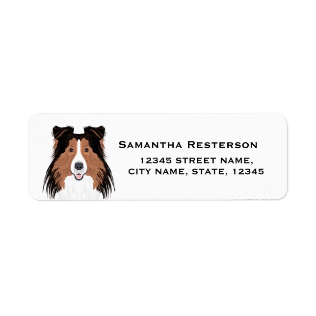 shetland terrier return address labels (Front)