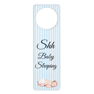 Shh Baby Sleeping Do Not Disturb Sign Door Hanger