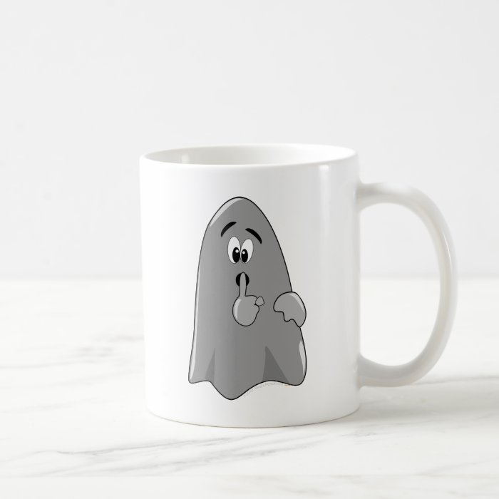 Shh Cartoon Ghost Cute Secret  Halloween Coffee Mug