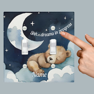 Shh... Dreams in Progress Sleeping Bear  Light Switch Cover