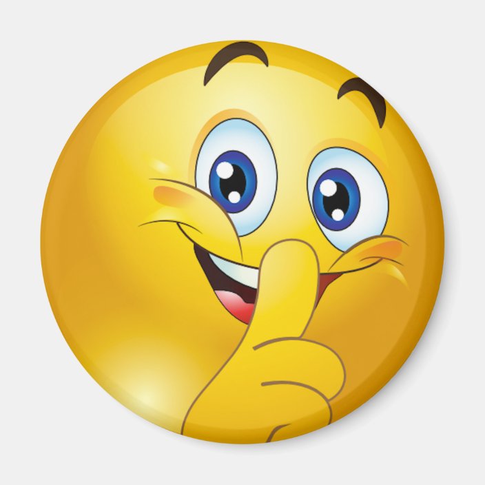 Shh emoji magnet | Zazzle.com