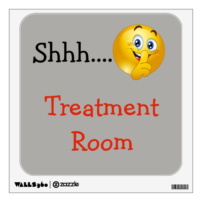shh emoji wall sticker (Front)