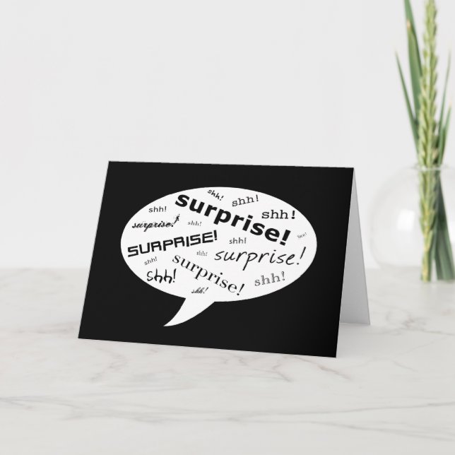 SHH! it's a surprise party! : comic speech bubble Invitation (Front)