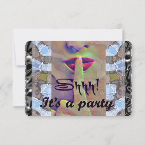 Shh Its a Surprise party invite 5 x 35