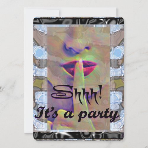 Shh Its a Surprise party invite Round Edges