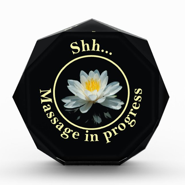 Shh  Massage in Progress Award (Front)