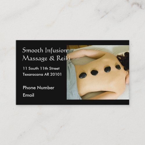 Shh Massage in Progress Hot stone massage Appointment Card