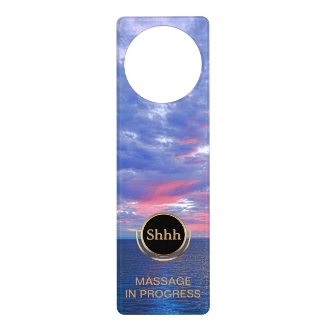 Shh Massage Session in Progress Do Not Disturb Door Hanger (Front)