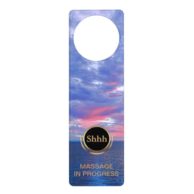 Shh Massage Session In Progress Do Not Disturb Door Hanger Zazzle