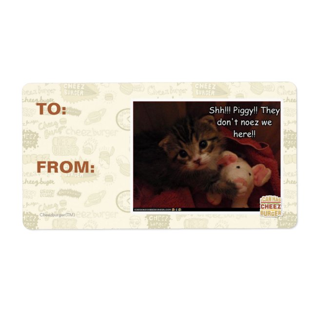 Shh!!! Piggy!! Label (Front)