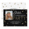 Shh Surprise Bday Party Glitter Photo Invitation