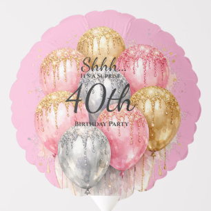 Shh Surprise Birthday Party Balloon