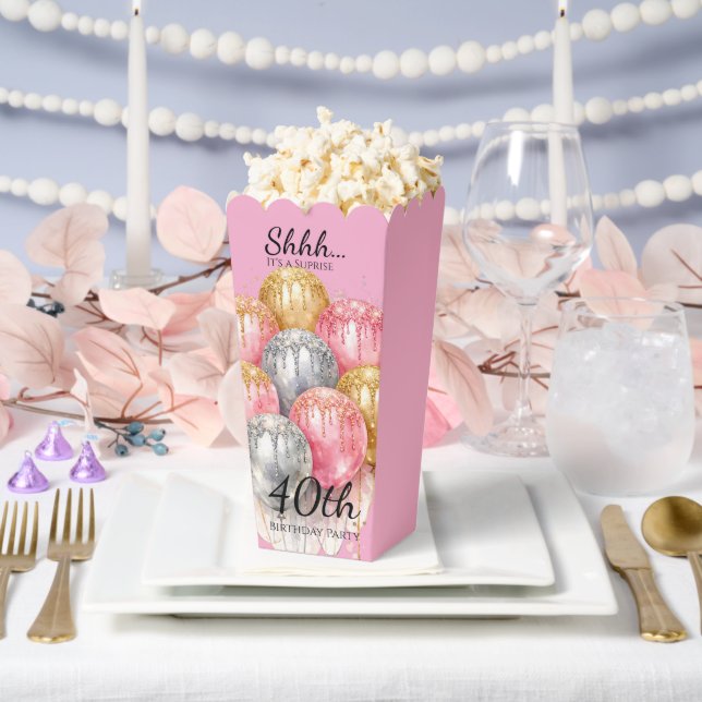 Shh Surprise Birthday Party Favor Boxes (Wedding)