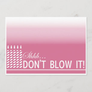 Shh Surprise Birthday Party Invitation