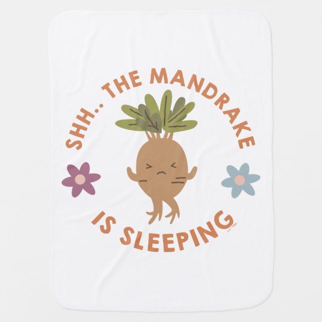 Shh.. The Mandrake Is Sleeping Baby Blanket (Front)