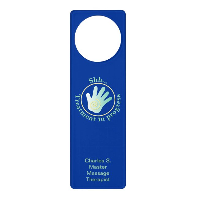 Shh Treatment in Progress with Energy Hand Door Hanger (Front)