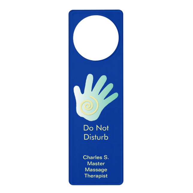 Shh Treatment in Progress with Energy Hand Door Hanger (Front)