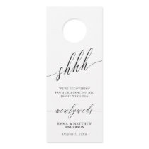 Shhh Delicate Calligraphy Do Not Disturb Wedding Door Hanger Shhh Delicate Calligraphy Do Not Disturb Wedding Door Hanger