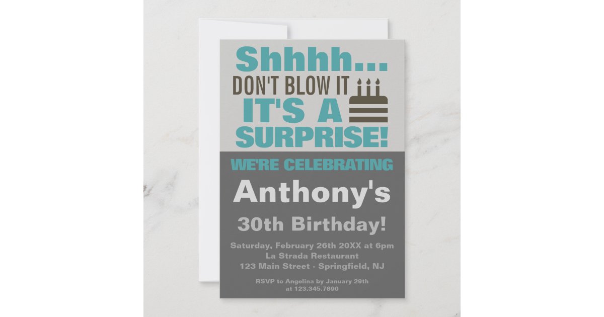 It's A Surprise Party - Party Invitations