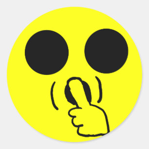 Shhh face Sticker