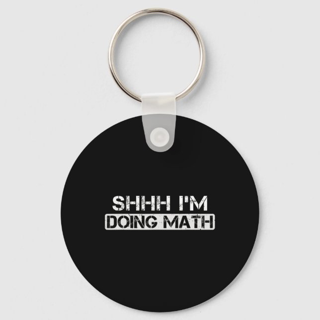 Shhh I'm Doing Math Funny Gym Bodybuilding Workout Keychain (Front)