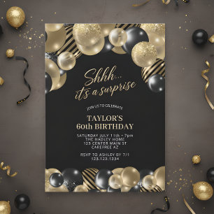 Shhh it's a Surprise 60th Birthday Invitation