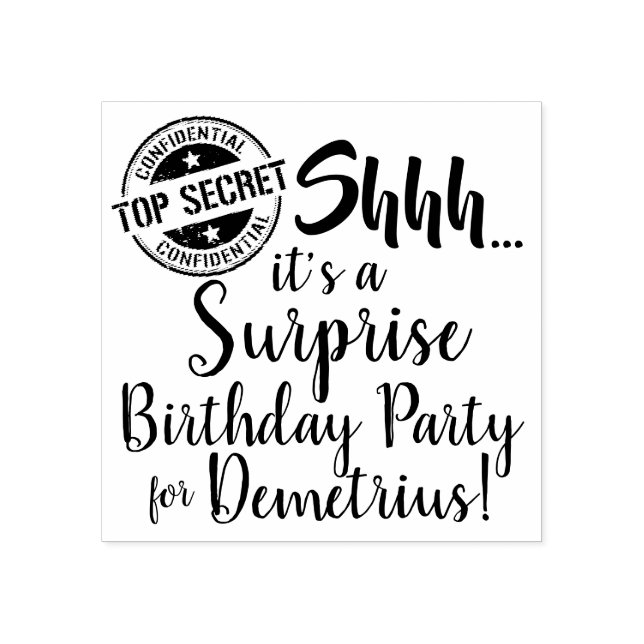 Shhh... It's a Surprise Birthday Party for Rubber Stamp (Imprint)