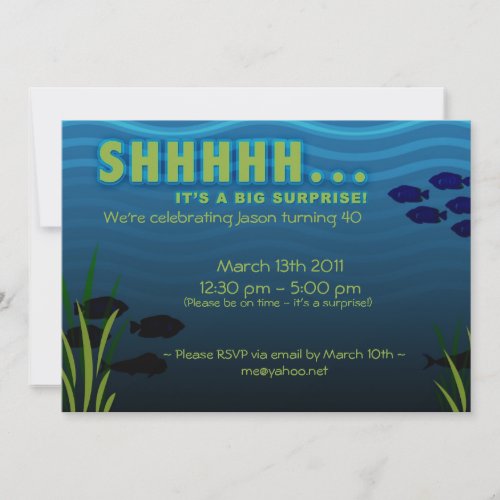 SHHH! It's a Surprise Birthday Party Personalized Invite