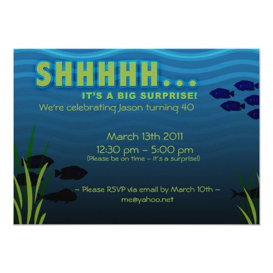 shhh it s a surprise birthday party invitation zazzle com