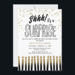 Shhh! It's a Surprise Fun 50th Birthday Candle  Invitation<br><div class="desc">Shhh! It's a Surprise Fun 50th Birthday Candle Invitation 
Your guests will know that this will be a special party by just looking at this invitation!</div>