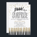 Shhh! It's a Surprise Fun 50th Birthday Candle  Invitation<br><div class="desc">Shhh! It's a Surprise Fun 50th Birthday Candle Invitation 
Your guests will know that this will be a special party by just looking at this invitation!</div>