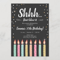 Shhh It's a Surprise Gold Confetti Birthday Party