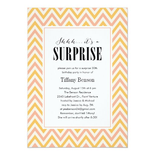 Shhh It's A Surprise Party Invitations 3