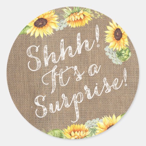 Shhh Its a Surprise Sunflowers Envelope Seals